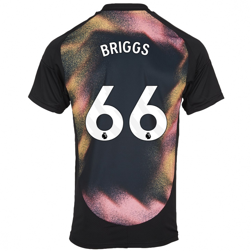 Enfant Football Maillot Logan Briggs #66 Noir Blanc Tenues Extérieur 2024/25