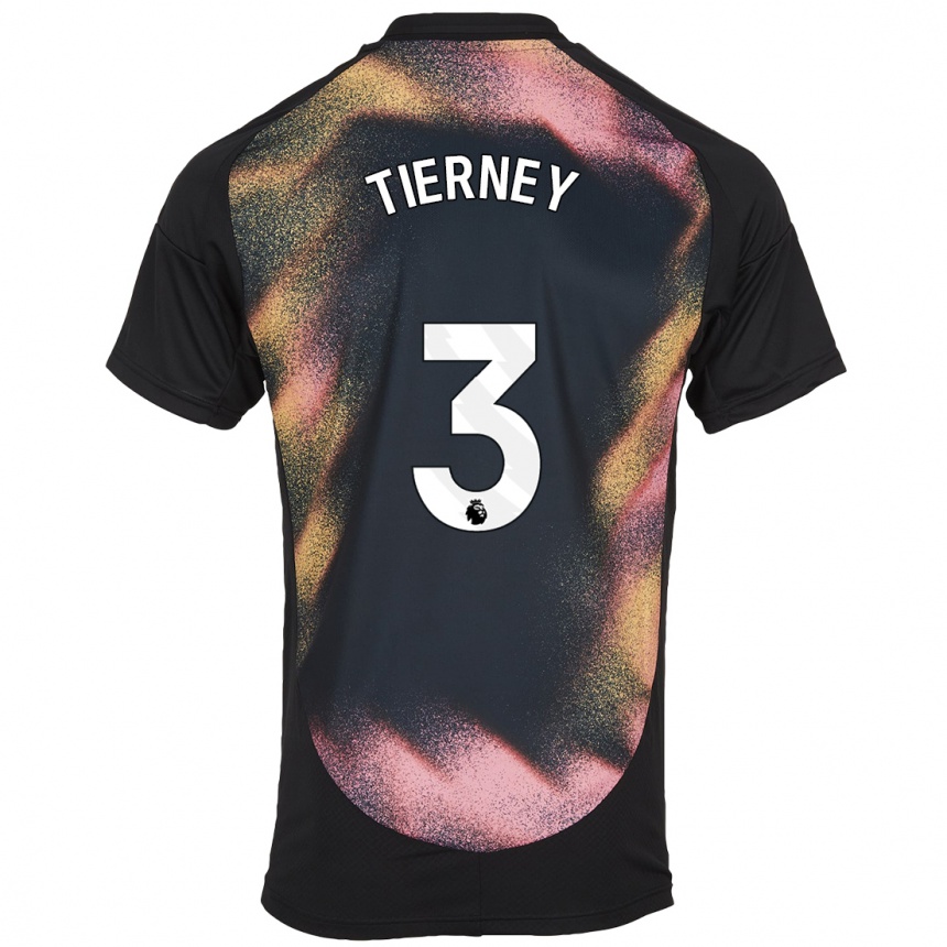 Enfant Football Maillot Sam Tierney #3 Noir Blanc Tenues Extérieur 2024/25