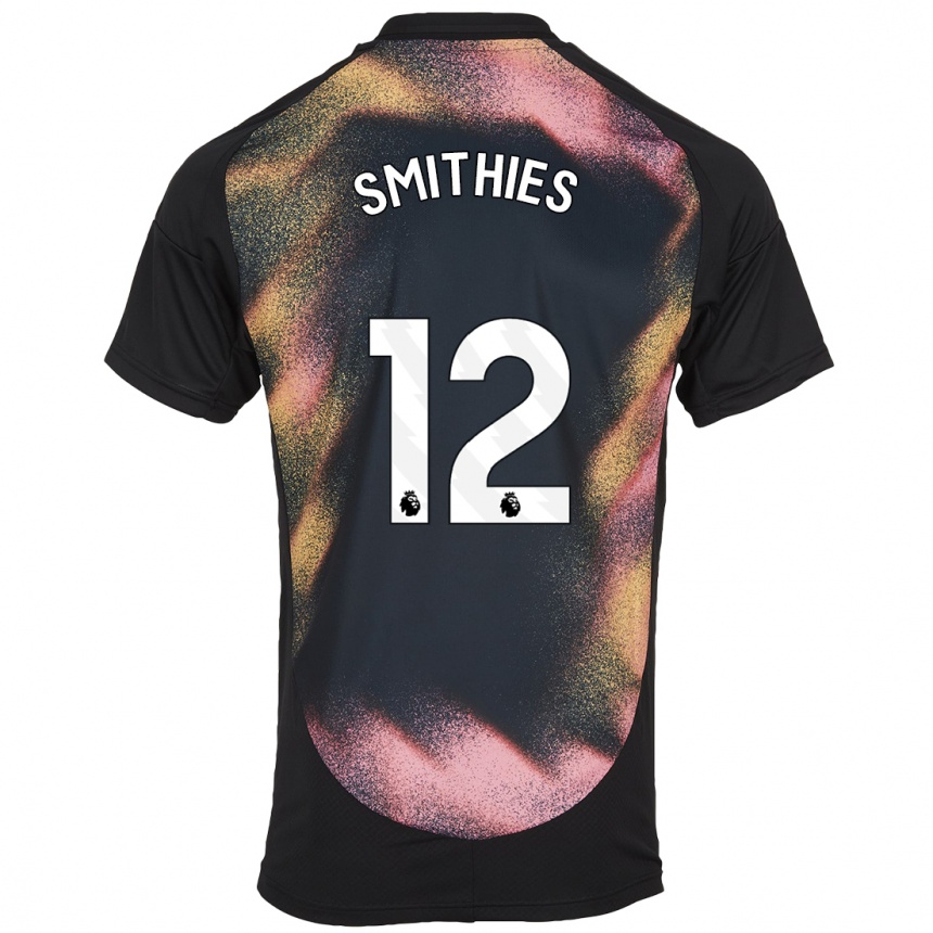 Enfant Football Maillot Alex Smithies #12 Noir Blanc Tenues Extérieur 2024/25