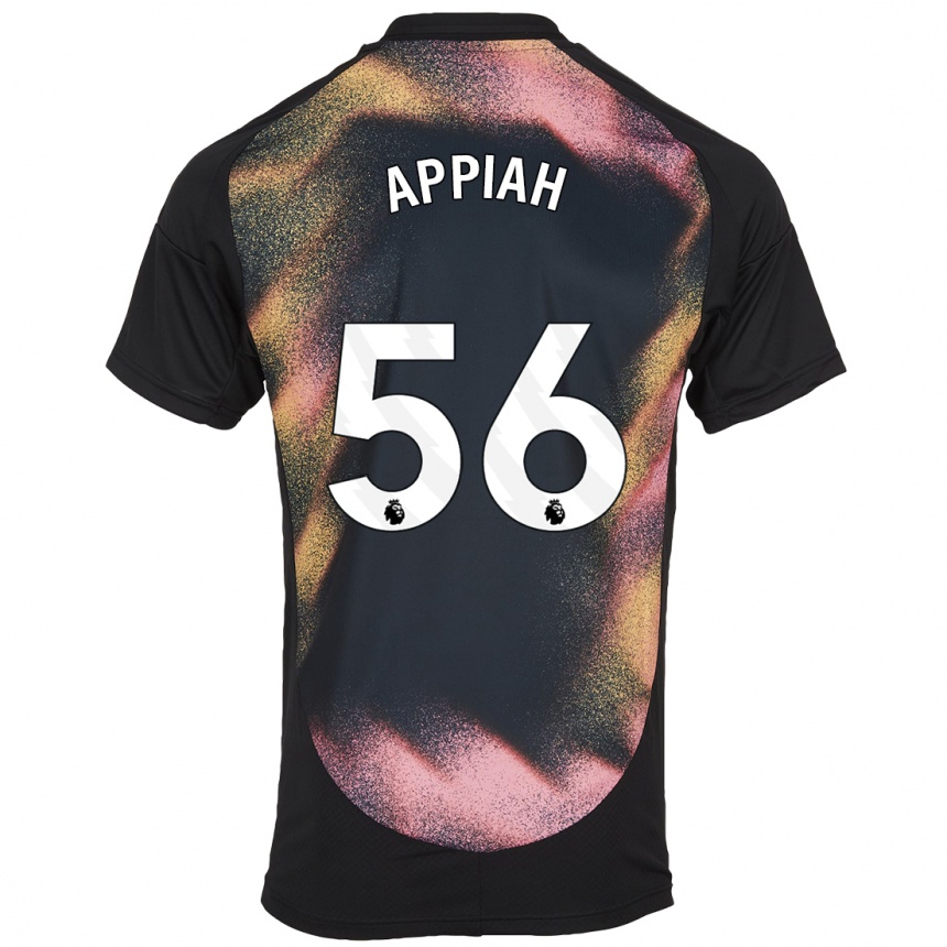 Enfant Football Maillot Paul Appiah #56 Noir Blanc Tenues Extérieur 2024/25