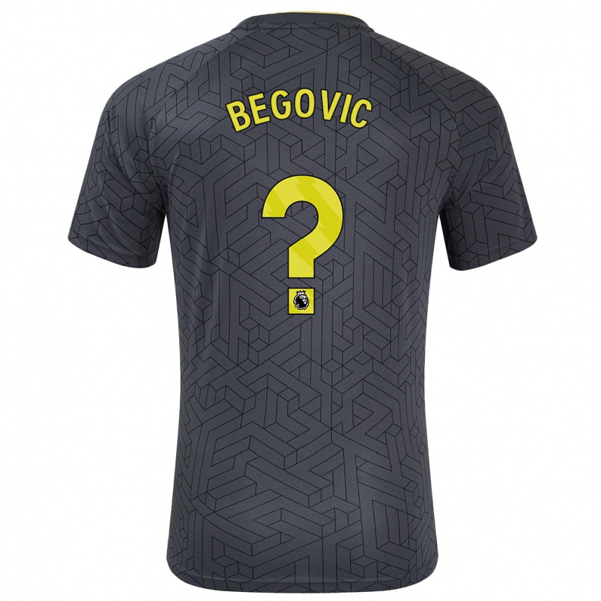 Enfant Football Maillot Asmir Begovic #0 Noir Jaune Tenues Extérieur 2024/25