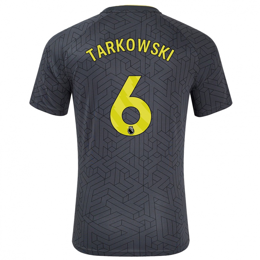 Enfant Football Maillot James Tarkowski #6 Noir Jaune Tenues Extérieur 2024/25