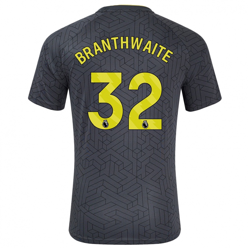 Enfant Football Maillot Jarrad Branthwaite #32 Noir Jaune Tenues Extérieur 2024/25