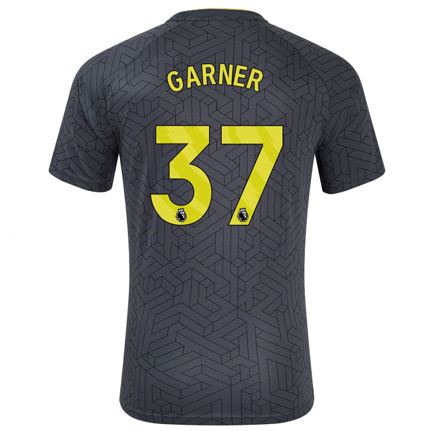 Enfant Football Maillot James Garner #37 Noir Jaune Tenues Extérieur 2024/25