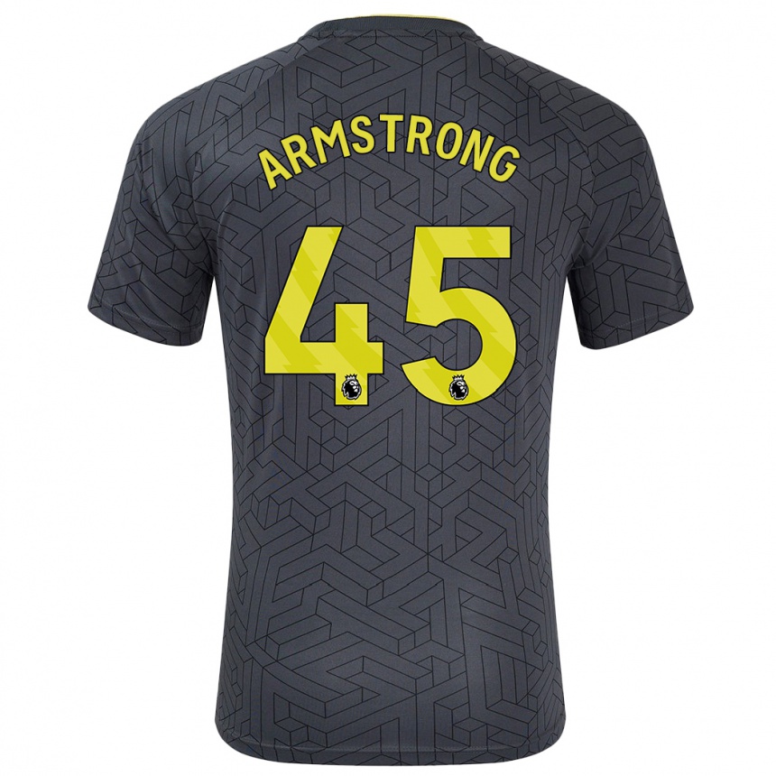 Enfant Football Maillot Harrison Armstrong #45 Noir Jaune Tenues Extérieur 2024/25