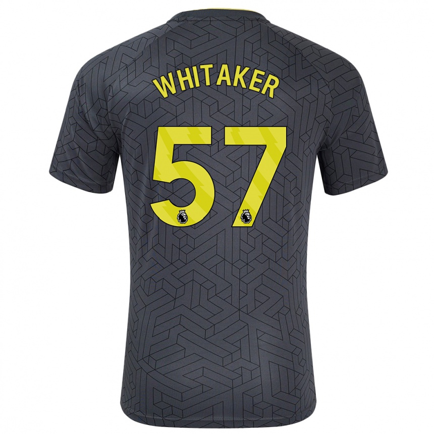 Enfant Football Maillot Charlie Whitaker #57 Noir Jaune Tenues Extérieur 2024/25