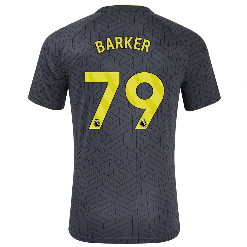 Enfant Football Maillot Owen Barker #79 Noir Jaune Tenues Extérieur 2024/25