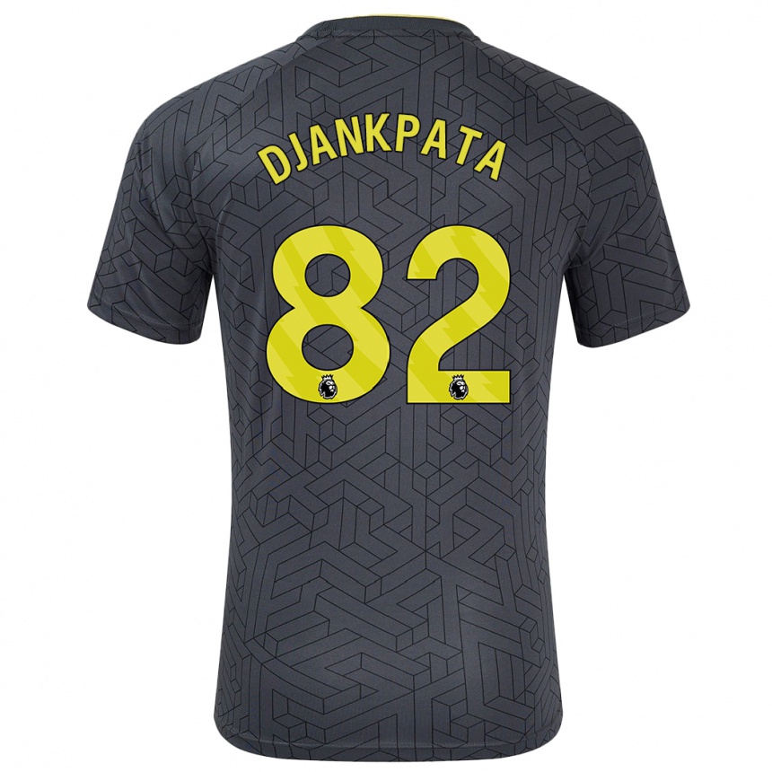 Enfant Football Maillot Halid Djankpata #82 Noir Jaune Tenues Extérieur 2024/25