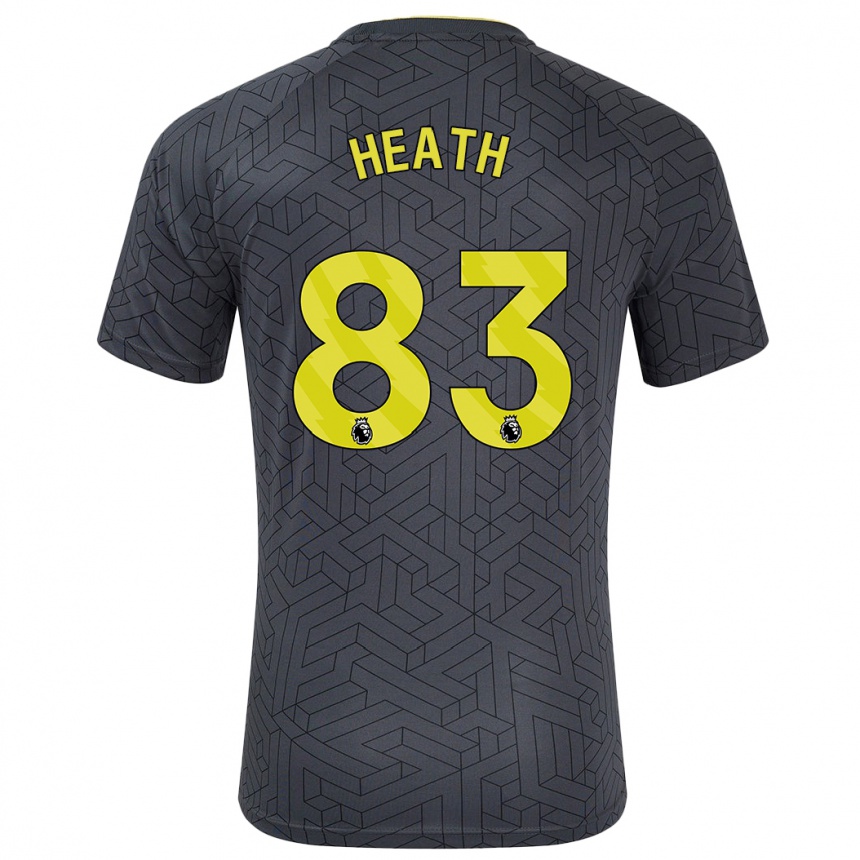 Enfant Football Maillot Isaac Heath #83 Noir Jaune Tenues Extérieur 2024/25