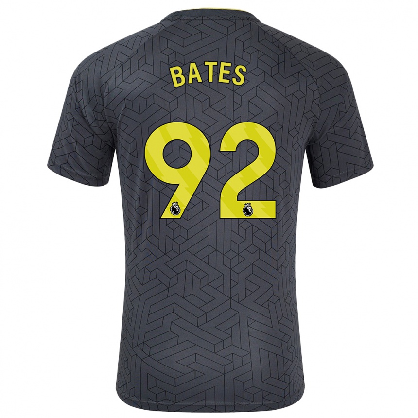 Enfant Football Maillot Callum Bates #92 Noir Jaune Tenues Extérieur 2024/25