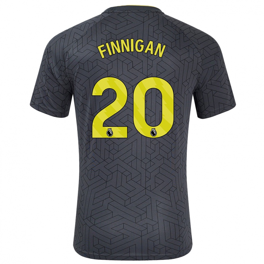 Enfant Football Maillot Megan Finnigan #20 Noir Jaune Tenues Extérieur 2024/25