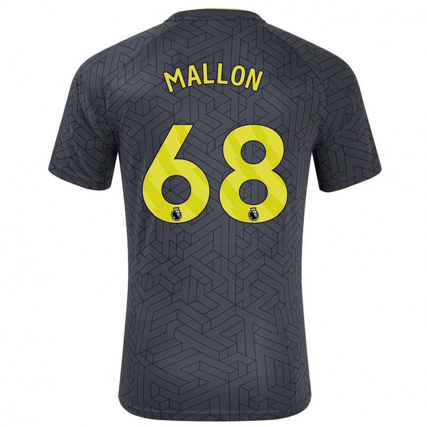 Enfant Football Maillot Mathew Mallon #68 Noir Jaune Tenues Extérieur 2024/25