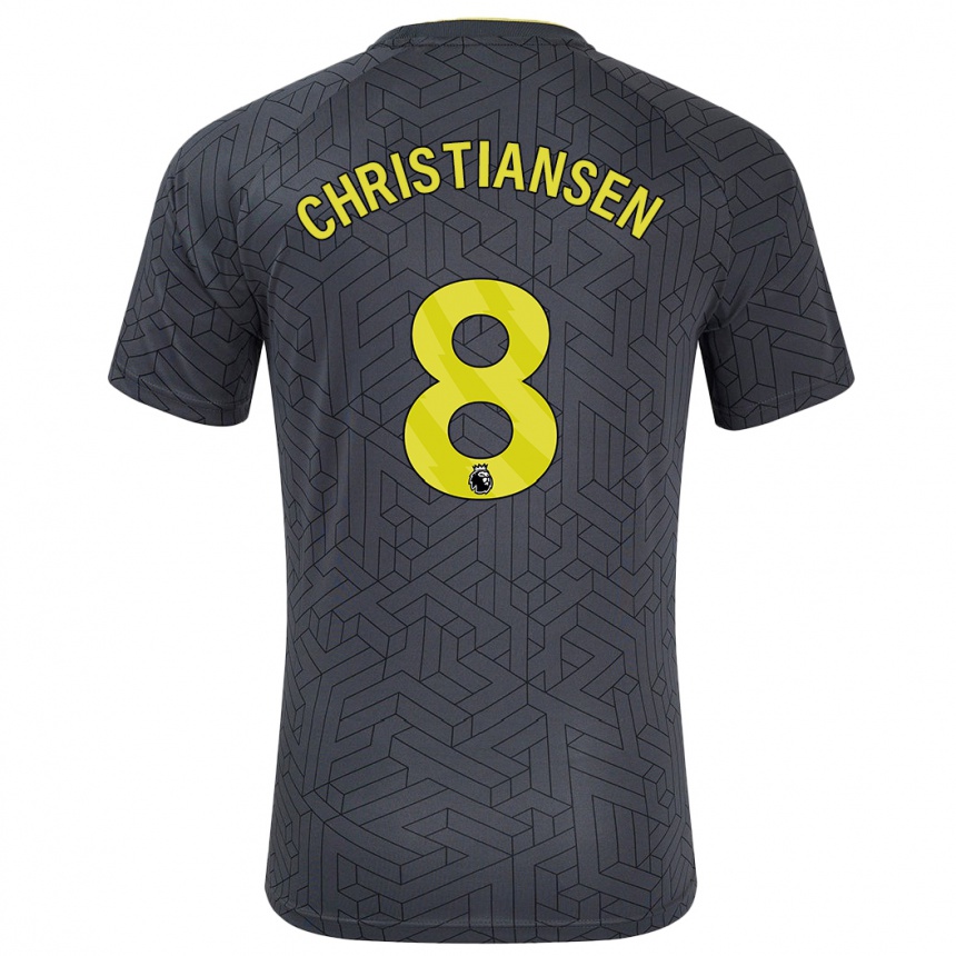 Enfant Football Maillot Izzy Christiansen #8 Noir Jaune Tenues Extérieur 2024/25