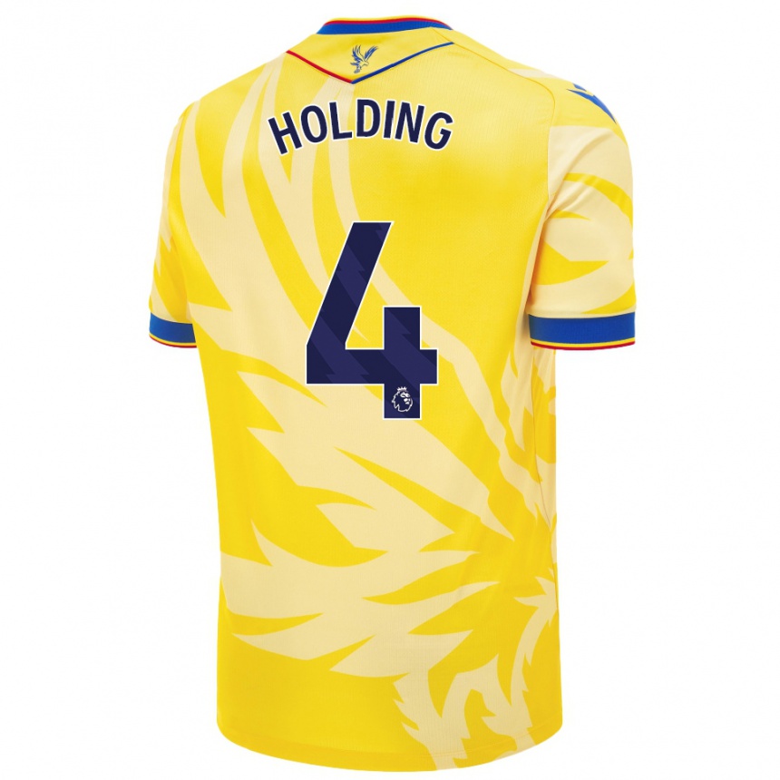 Enfant Football Maillot Rob Holding #4 Jaune Tenues Extérieur 2024/25