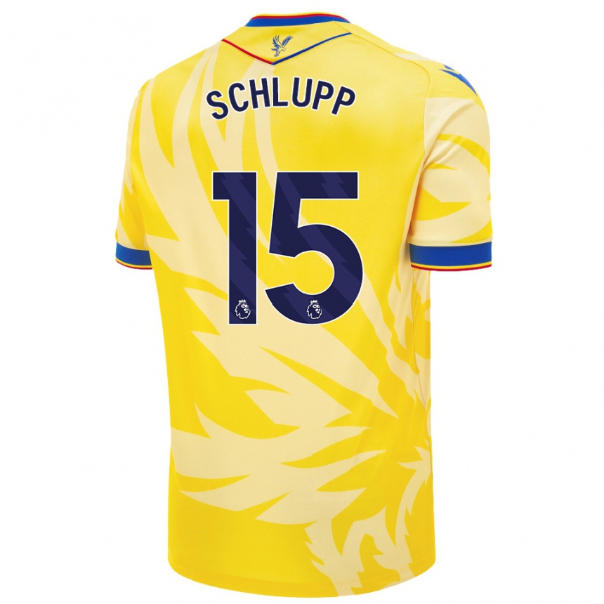 Enfant Football Maillot Jeffrey Schlupp #15 Jaune Tenues Extérieur 2024/25