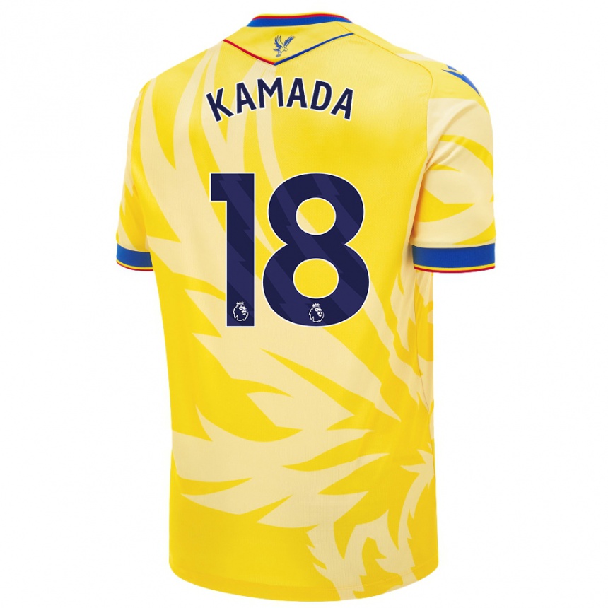 Enfant Football Maillot Daichi Kamada #18 Jaune Tenues Extérieur 2024/25