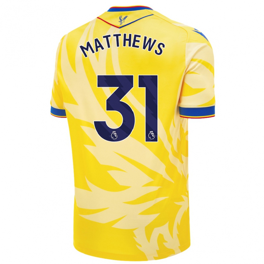 Enfant Football Maillot Remi Matthews #31 Jaune Tenues Extérieur 2024/25