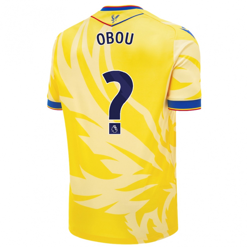 Enfant Football Maillot David Obou #0 Jaune Tenues Extérieur 2024/25