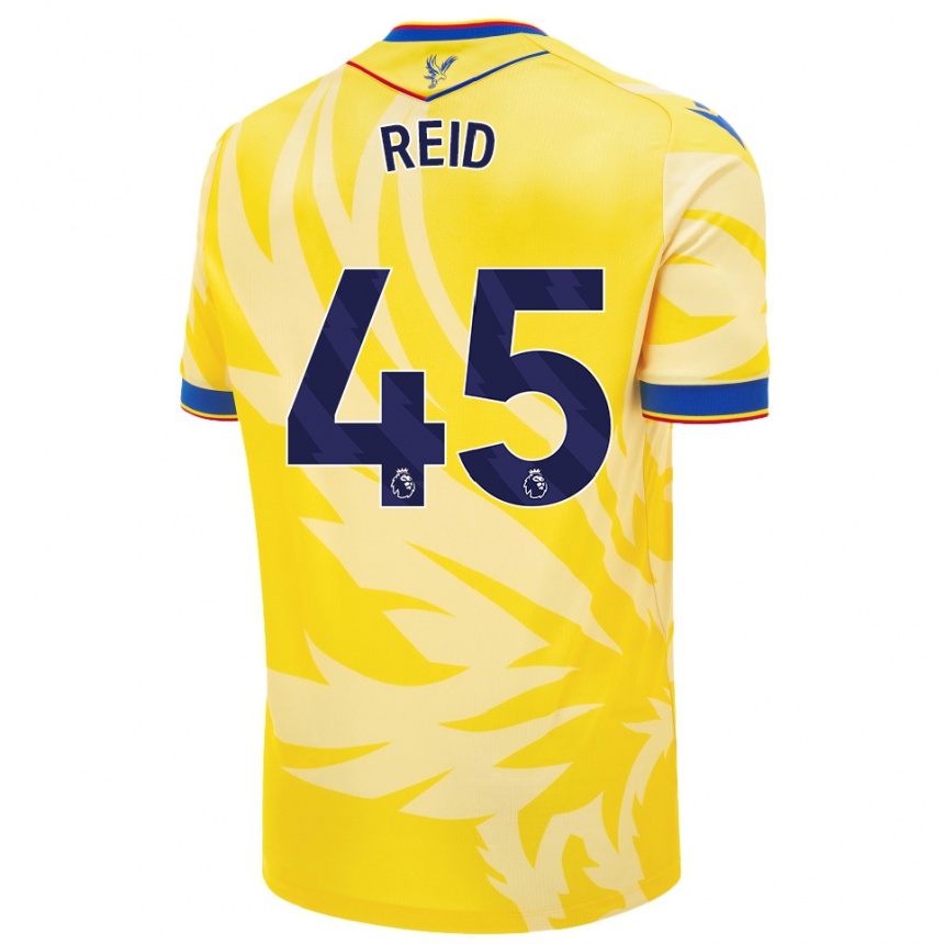 Enfant Football Maillot Dylan Reid #45 Jaune Tenues Extérieur 2024/25