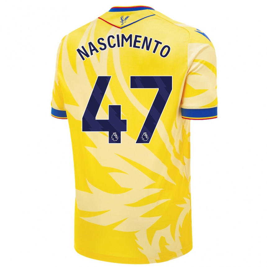 Enfant Football Maillot Adler Nascimento #47 Jaune Tenues Extérieur 2024/25