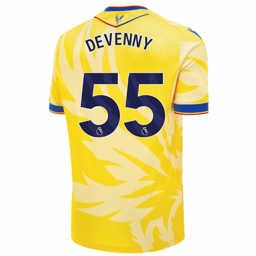 Enfant Football Maillot Justin Devenny #55 Jaune Tenues Extérieur 2024/25