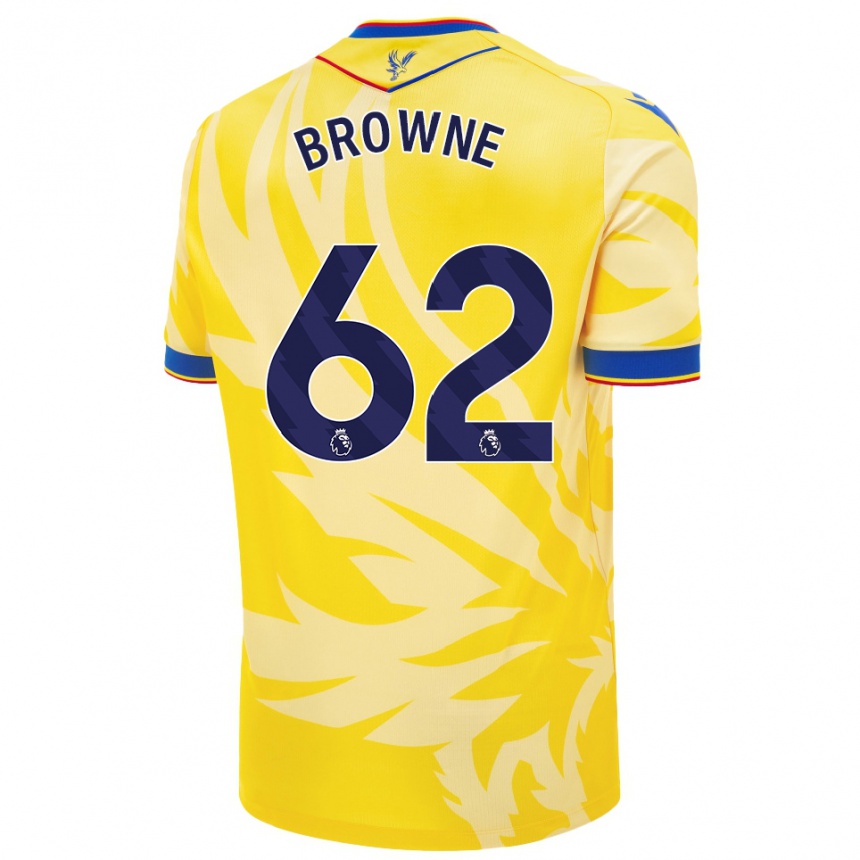 Enfant Football Maillot Luke Browne #62 Jaune Tenues Extérieur 2024/25