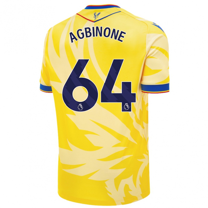 Enfant Football Maillot Asher Agbinone #64 Jaune Tenues Extérieur 2024/25