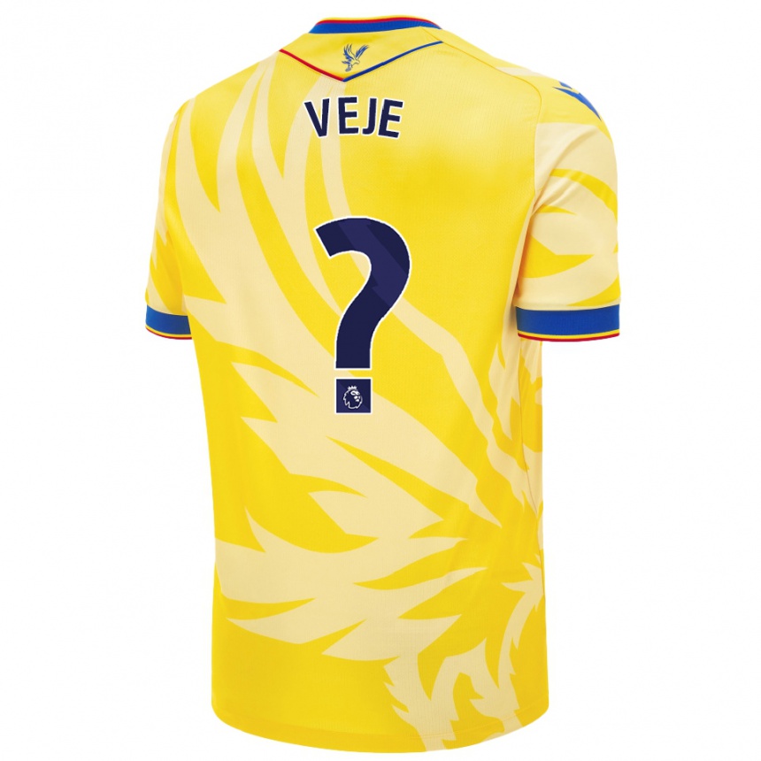 Enfant Football Maillot Katrine Veje #0 Jaune Tenues Extérieur 2024/25