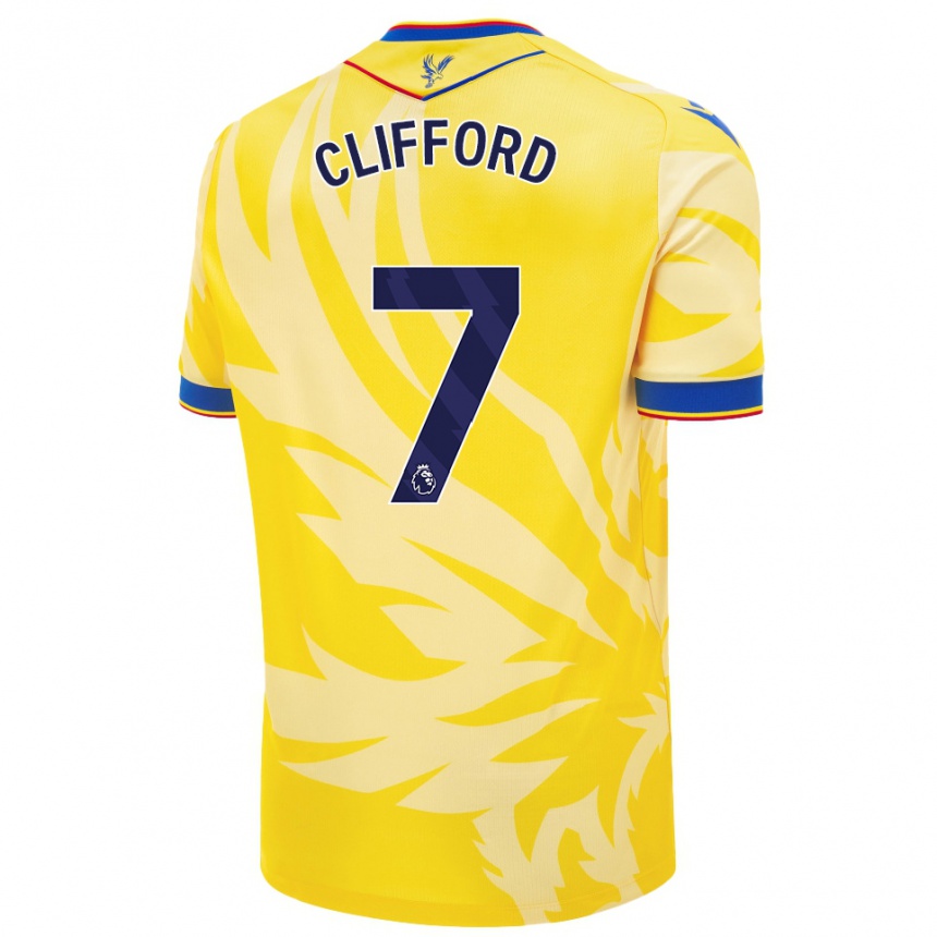 Enfant Football Maillot Charley Clifford #7 Jaune Tenues Extérieur 2024/25