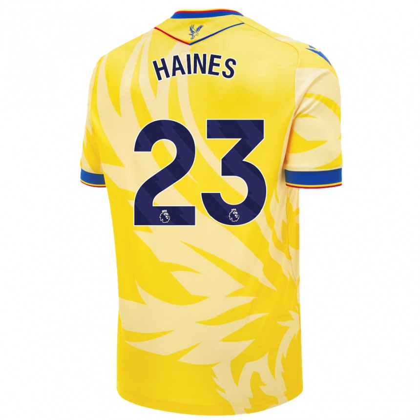 Enfant Football Maillot Coral-Jade Haines #23 Jaune Tenues Extérieur 2024/25