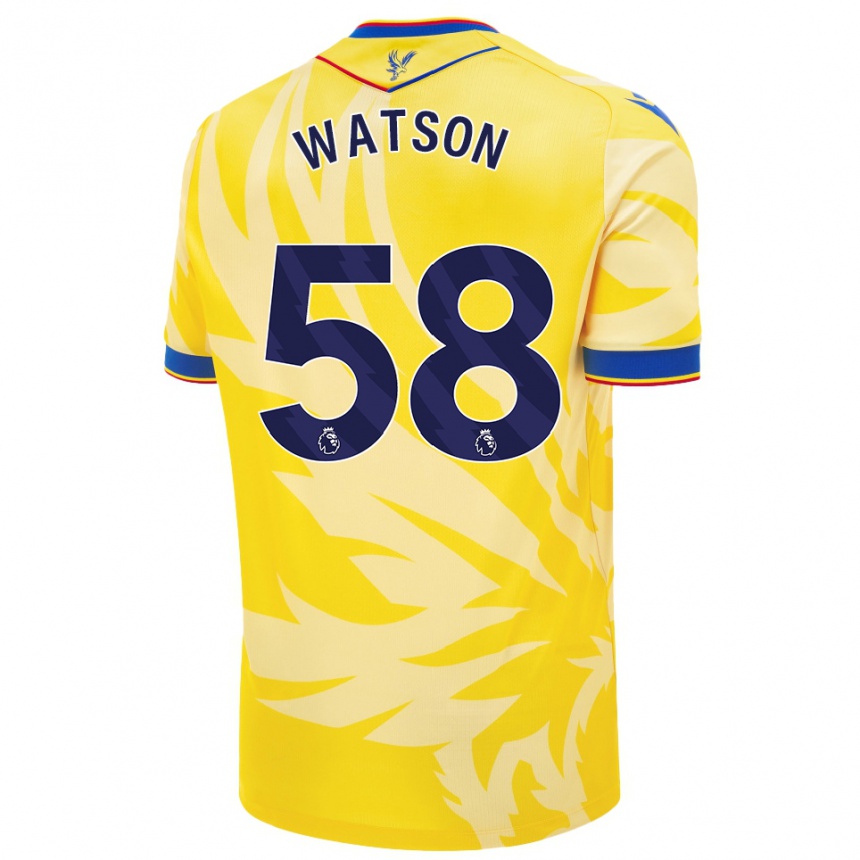 Enfant Football Maillot Noah Watson #58 Jaune Tenues Extérieur 2024/25