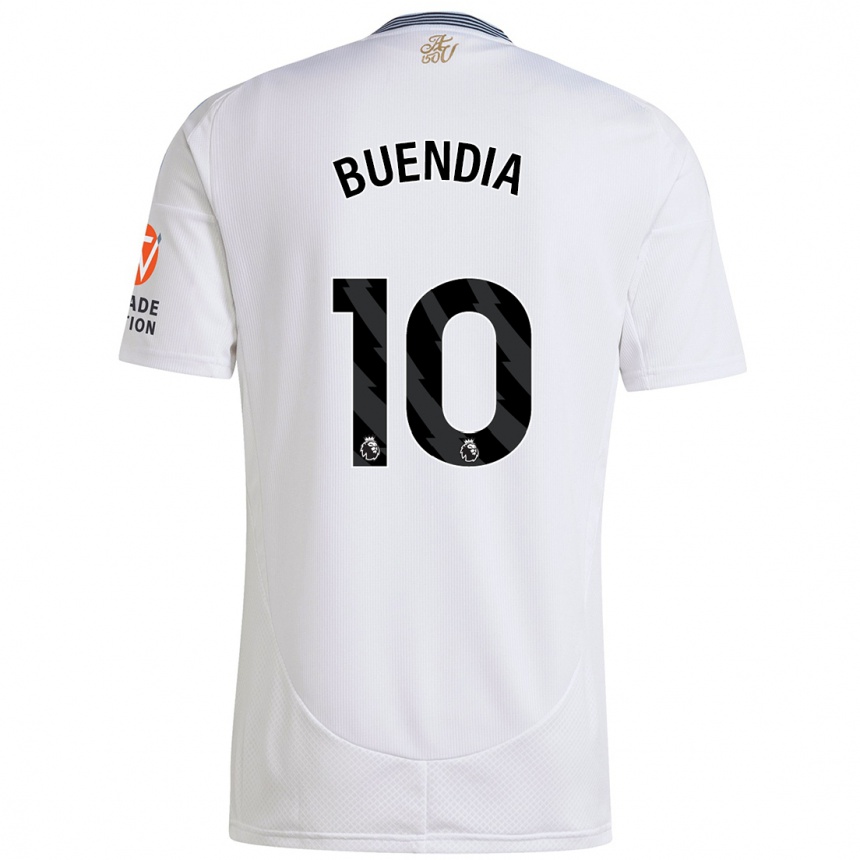 Enfant Football Maillot Emiliano Buendía #10 Blanc Tenues Extérieur 2024/25