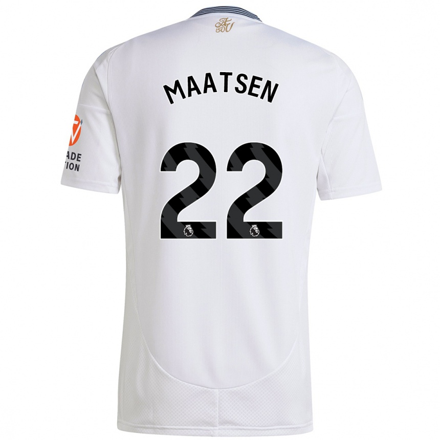 Enfant Football Maillot Ian Maatsen #22 Blanc Tenues Extérieur 2024/25