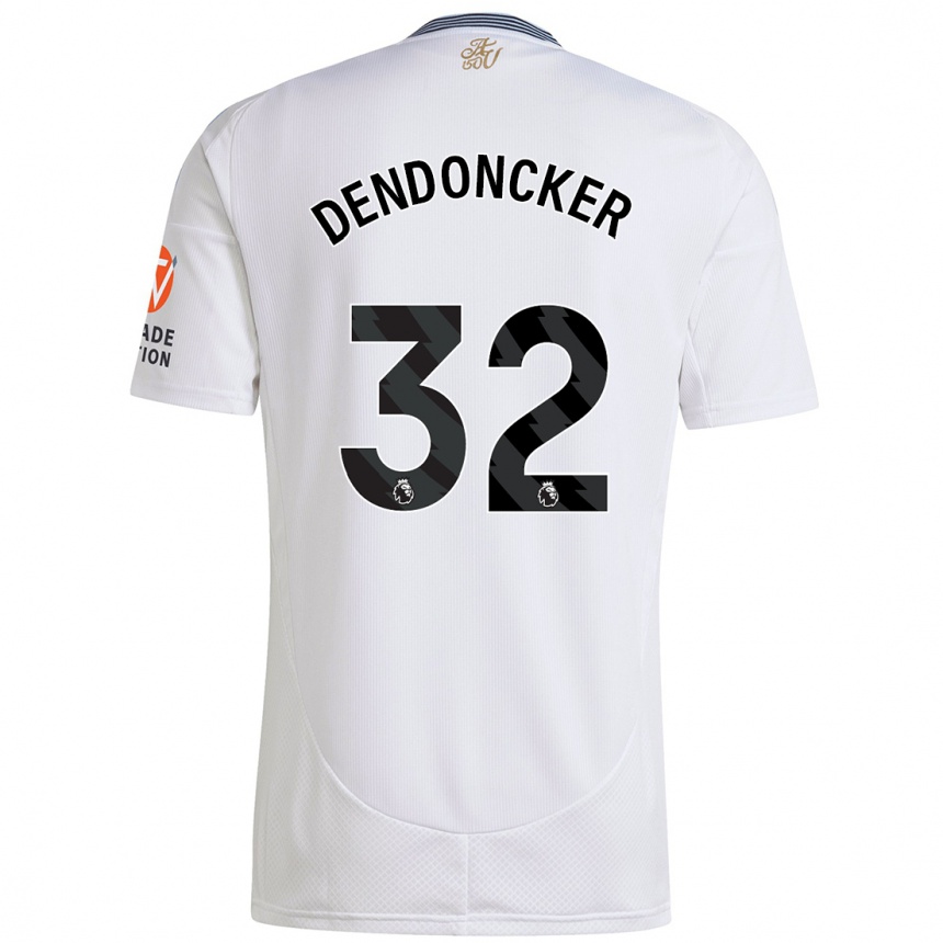 Enfant Football Maillot Leander Dendoncker #32 Blanc Tenues Extérieur 2024/25