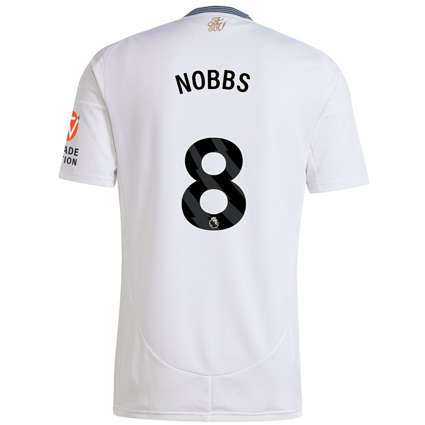 Enfant Football Maillot Jordan Nobbs #8 Blanc Tenues Extérieur 2024/25