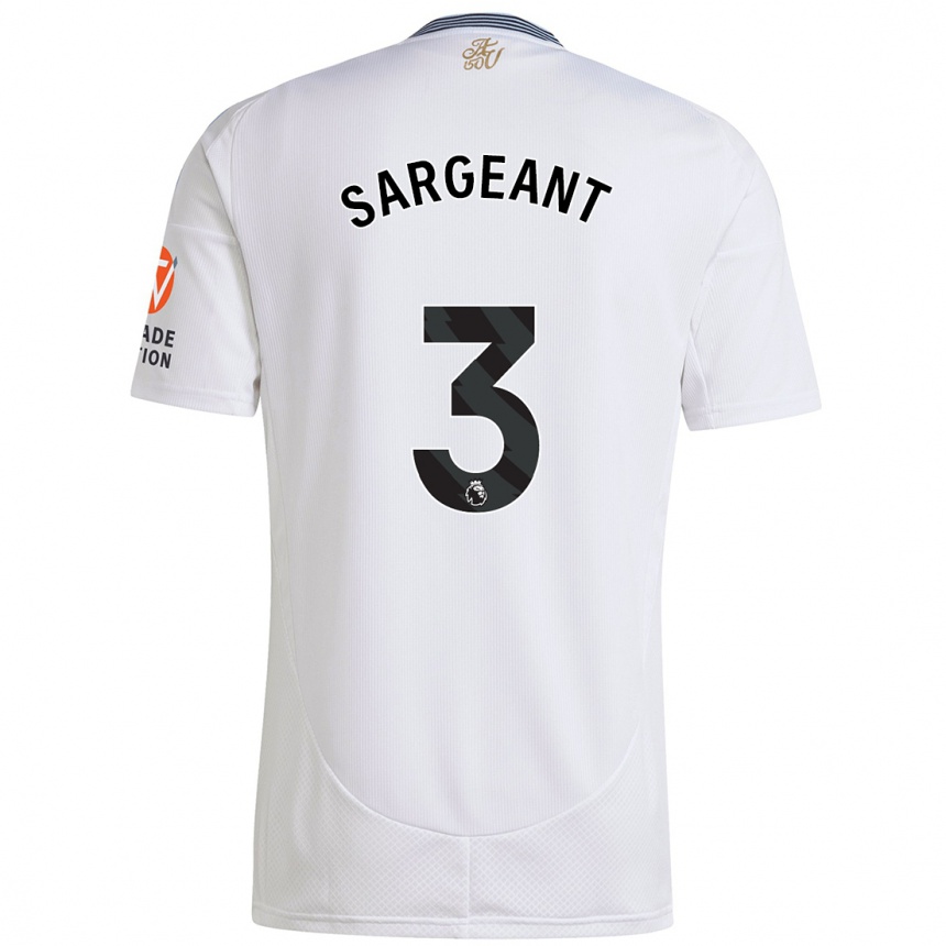 Enfant Football Maillot Meaghan Sargeant #3 Blanc Tenues Extérieur 2024/25