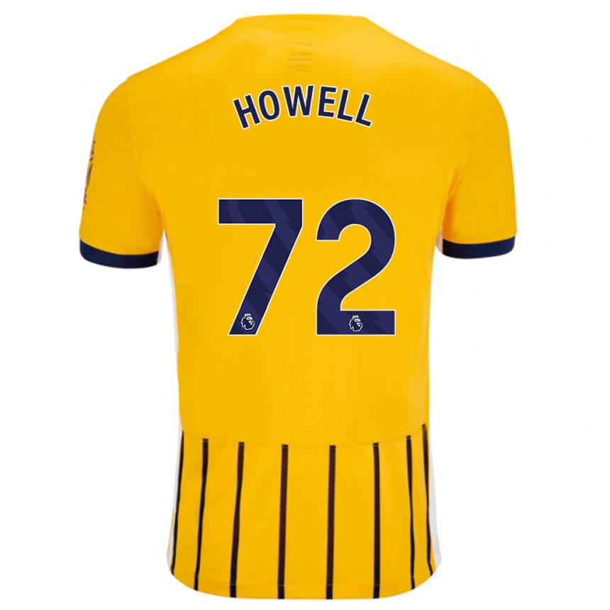 Enfant Football Maillot Harry Howell #72 Doré Bleu À Fines Rayures Tenues Extérieur 2024/25