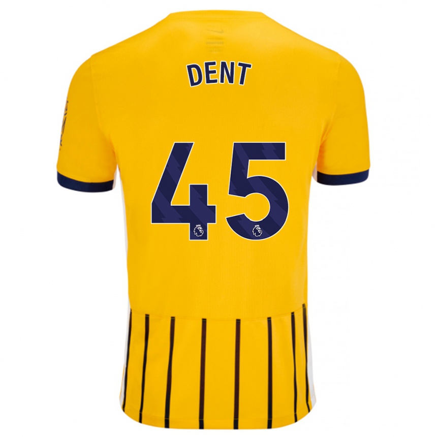 Enfant Football Maillot Lily Dent #45 Doré Bleu À Fines Rayures Tenues Extérieur 2024/25