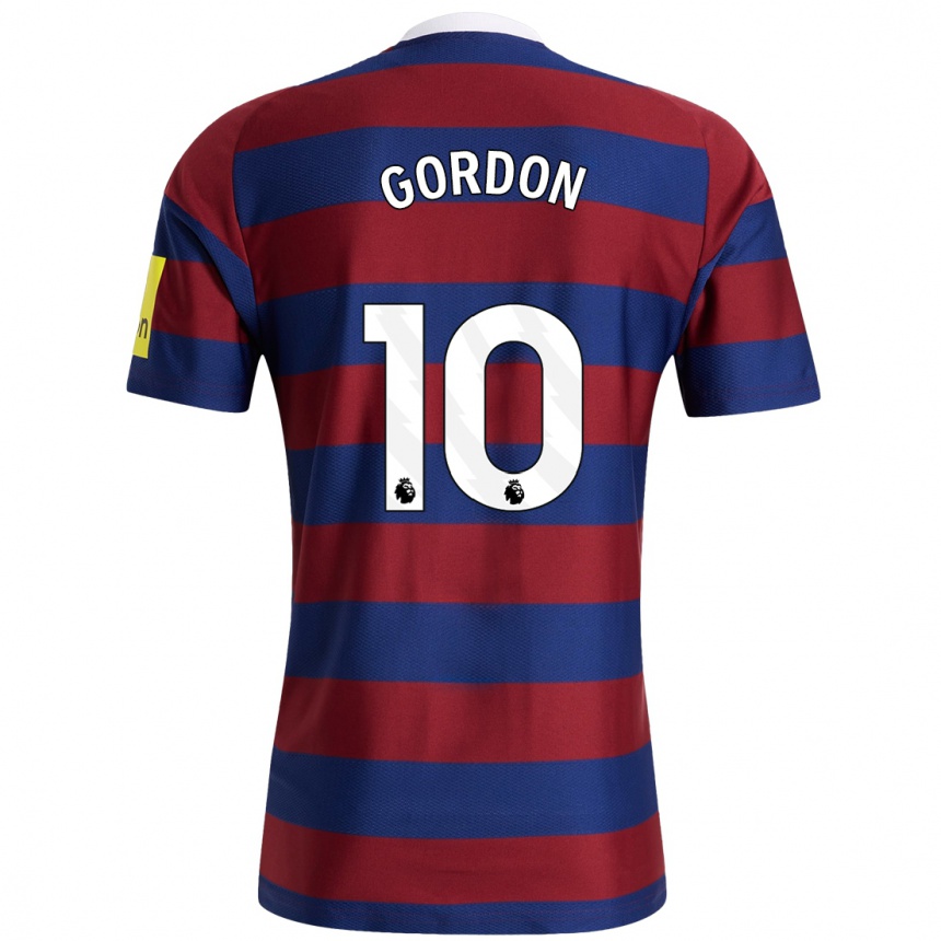 Enfant Football Maillot Anthony Gordon #10 Bordeaux Bleu Marine Tenues Extérieur 2024/25