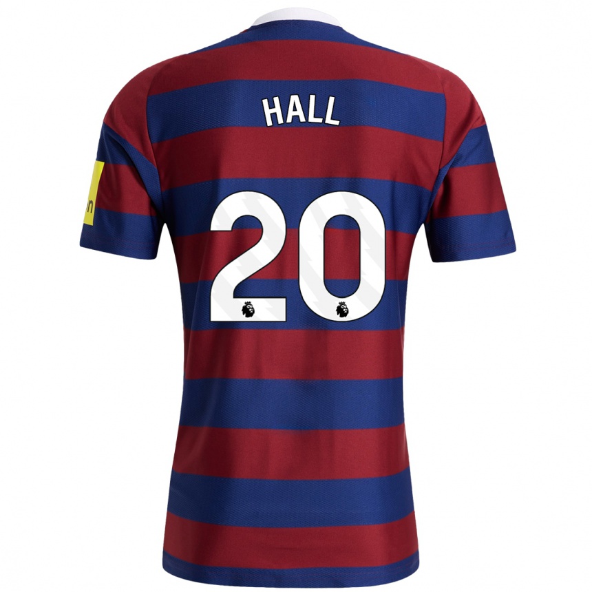 Enfant Football Maillot Lewis Hall #20 Bordeaux Bleu Marine Tenues Extérieur 2024/25