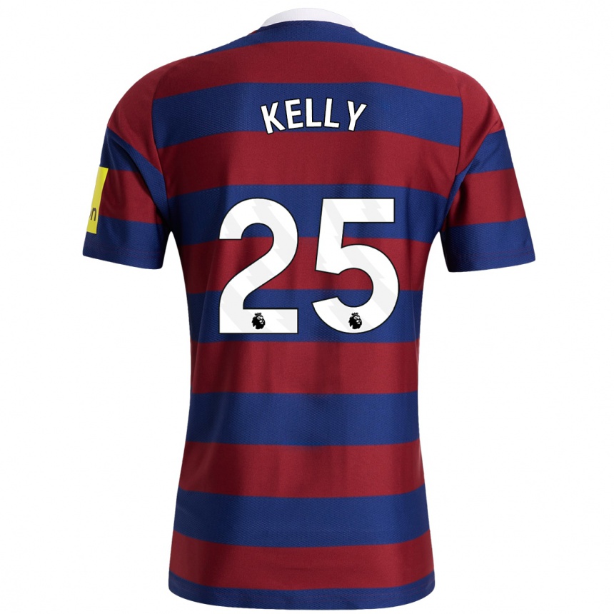 Enfant Football Maillot Lloyd Kelly #25 Bordeaux Bleu Marine Tenues Extérieur 2024/25