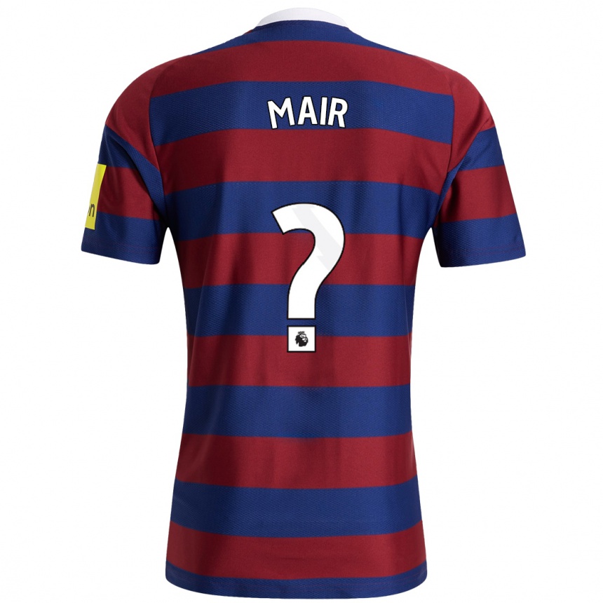 Enfant Football Maillot George Mair #0 Bordeaux Bleu Marine Tenues Extérieur 2024/25