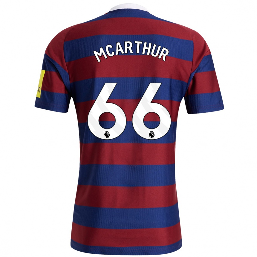 Enfant Football Maillot Charlie Mcarthur #66 Bordeaux Bleu Marine Tenues Extérieur 2024/25