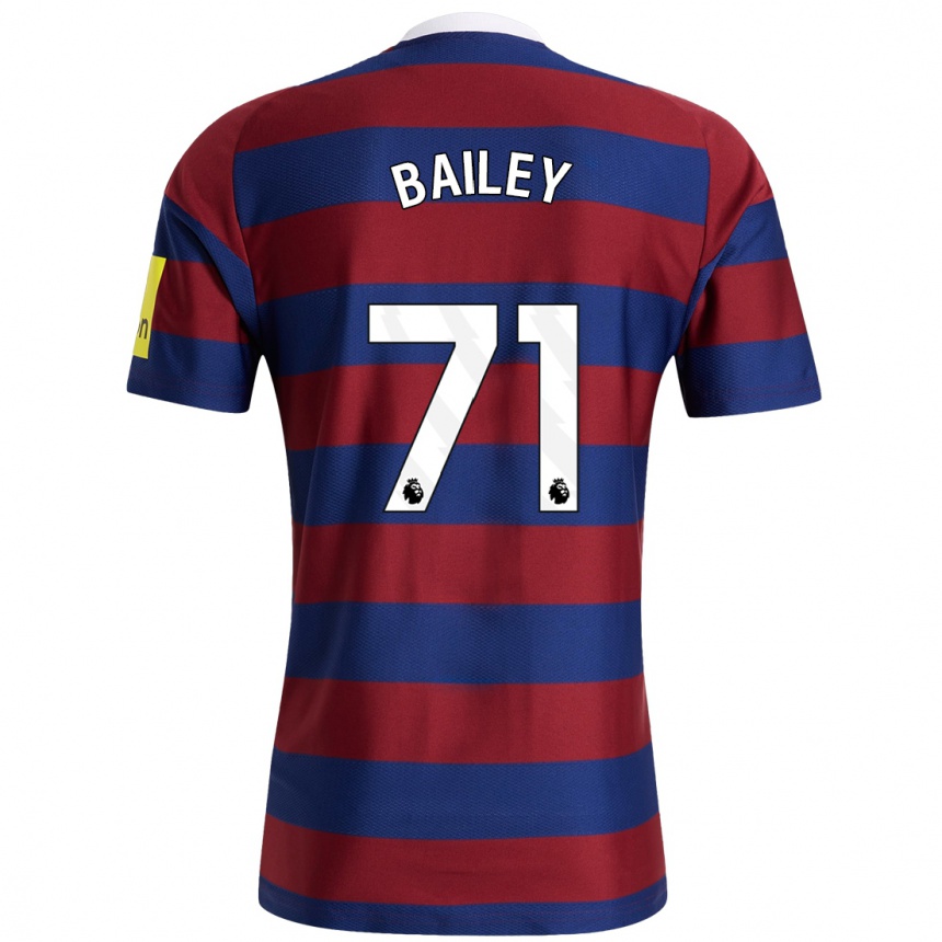 Enfant Football Maillot Scott Bailey #71 Bordeaux Bleu Marine Tenues Extérieur 2024/25