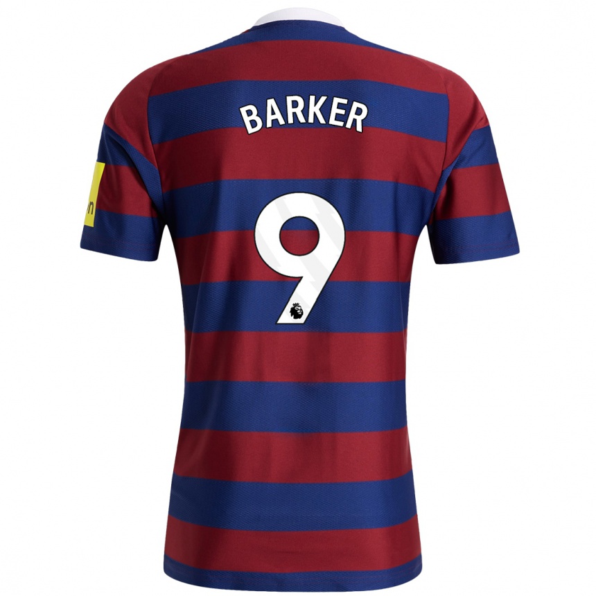 Enfant Football Maillot Katie Barker #9 Bordeaux Bleu Marine Tenues Extérieur 2024/25