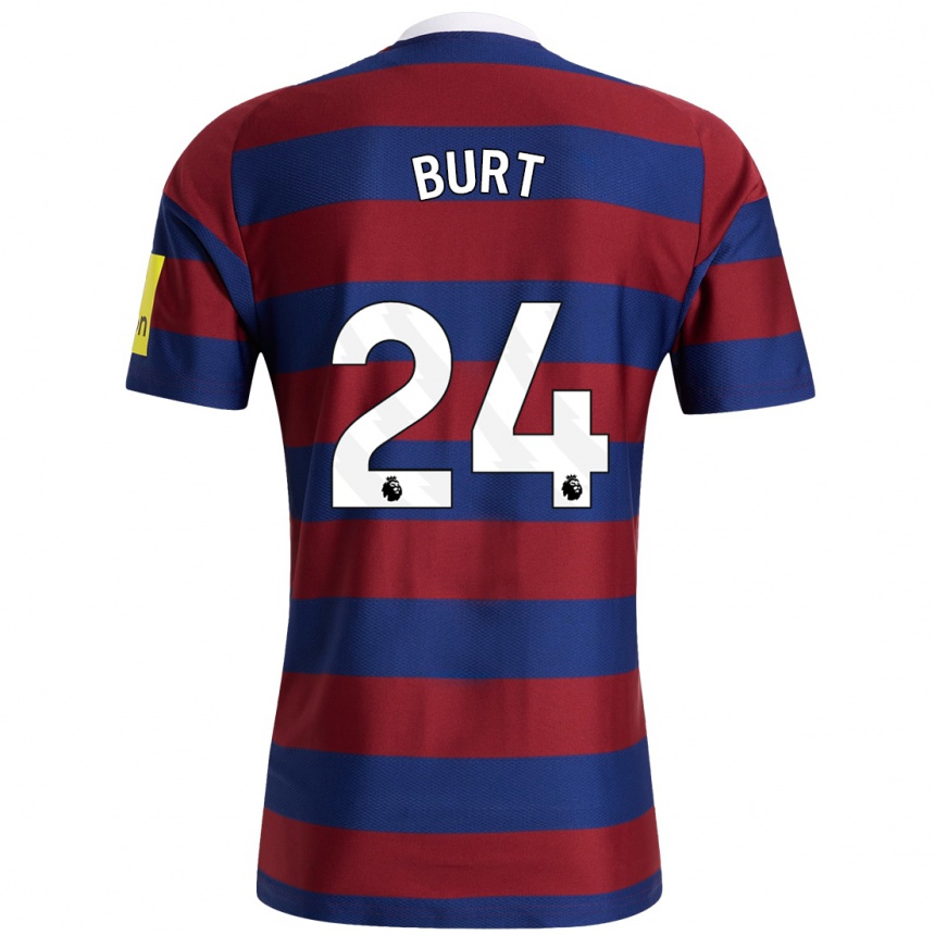 Enfant Football Maillot Daisy Burt #24 Bordeaux Bleu Marine Tenues Extérieur 2024/25