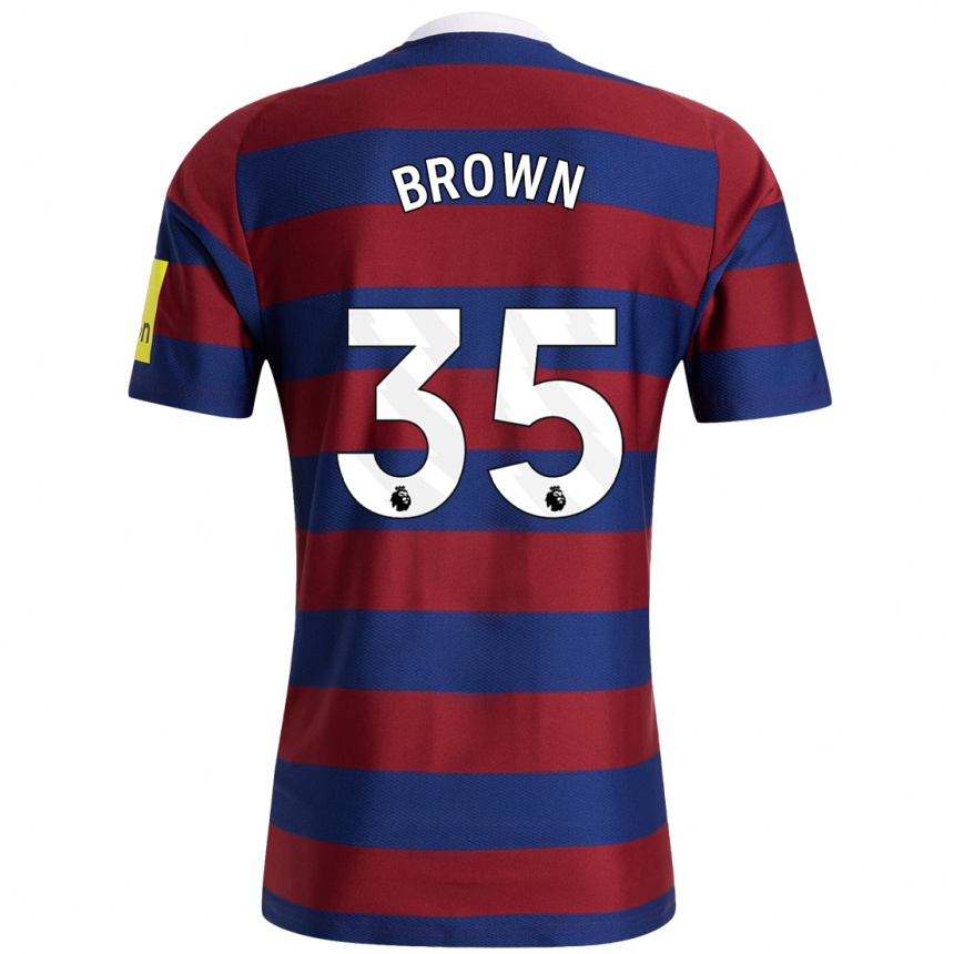 Enfant Football Maillot Will Brown #35 Bordeaux Bleu Marine Tenues Extérieur 2024/25