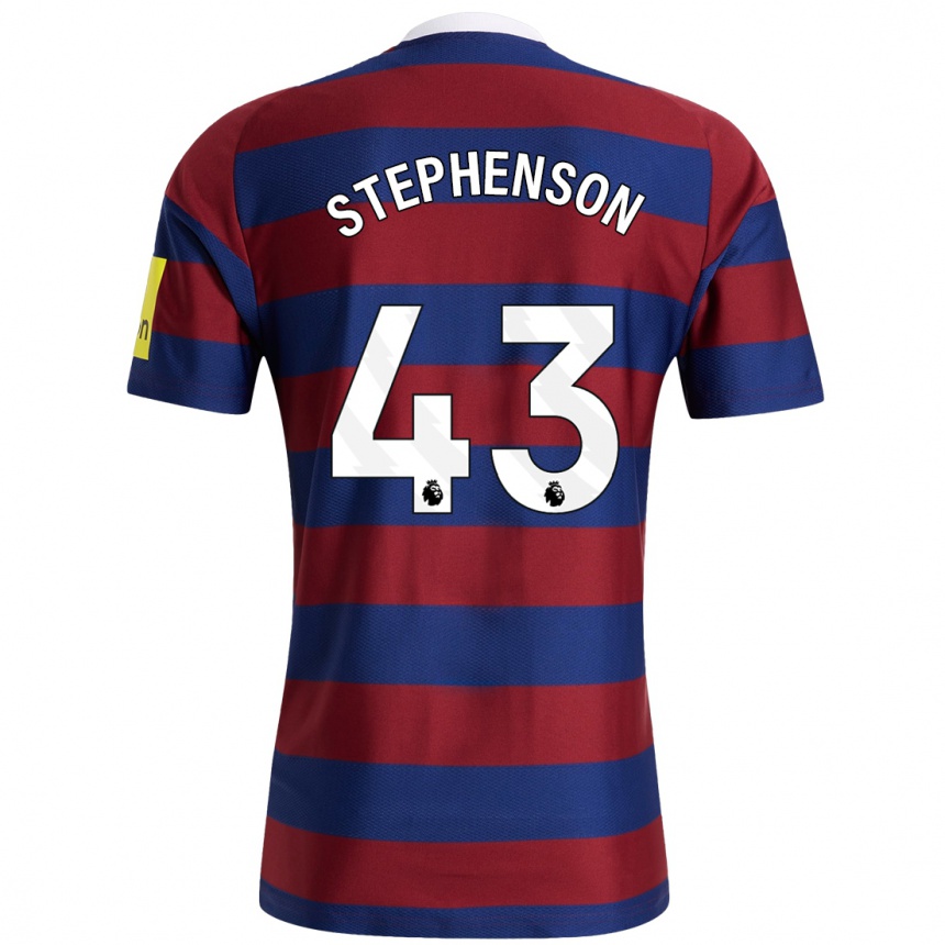 Enfant Football Maillot Dylan Stephenson #43 Bordeaux Bleu Marine Tenues Extérieur 2024/25