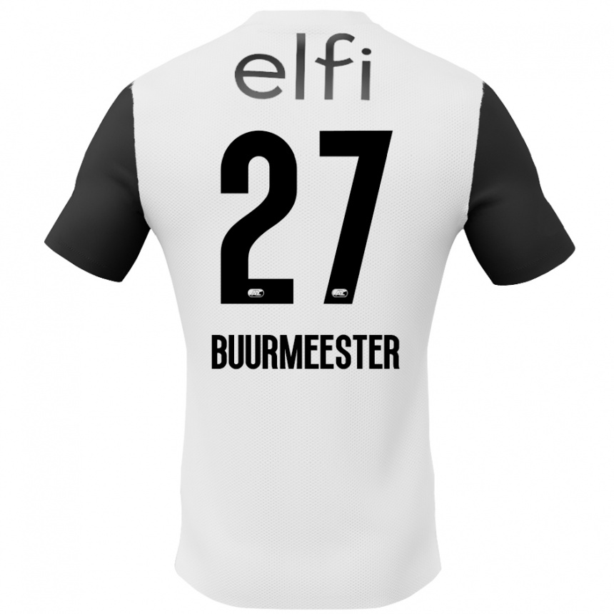 Enfant Football Maillot Zico Buurmeester #27 Blanc Noir Tenues Extérieur 2024/25