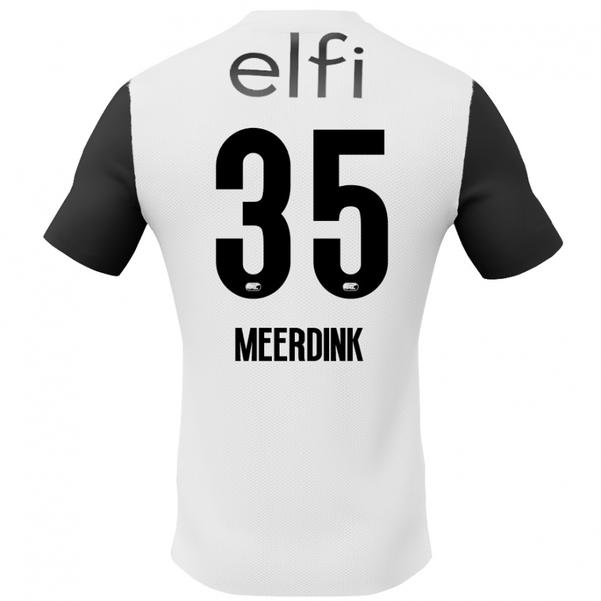 Enfant Football Maillot Mexx Meerdink #35 Blanc Noir Tenues Extérieur 2024/25